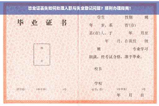 毕业证丢失如何处理入职与失业登记问题？顺利办理指南！