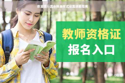 农业银行流水账单样式设置详解指南