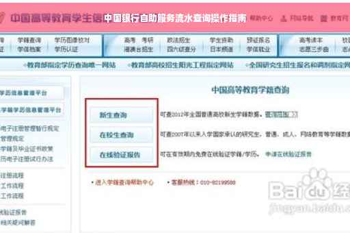 中国银行自助服务流水查询操作指南