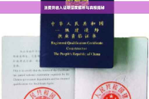 消费贷收入证明深度解析与真相揭秘