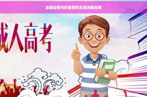 法院证明书的重要性及其详解指南
