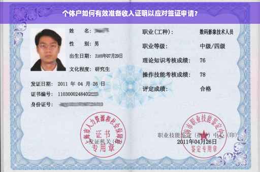 个体户如何有效准备收入证明以应对签证申请？