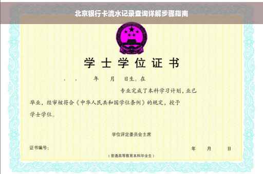 北京银行卡流水记录查询详解步骤指南