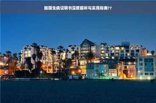 韩国生病证明书深度解析与实用指南??