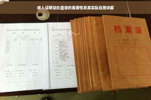 收入证明空白盖章的重要性及其实际应用详解