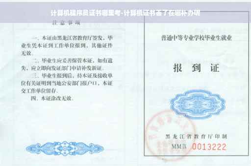 计算机程序员证书哪里考-计算机证书丢了在哪补办呢