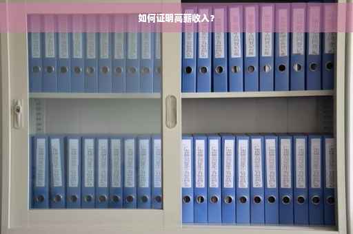 如何证明高薪收入？