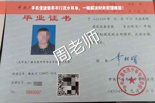 手机便捷查看农行流水账单，一键解决财务管理难题！