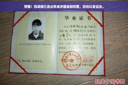 警惕！伪造银行流水账单涉嫌金融犯罪，切勿以身试法。