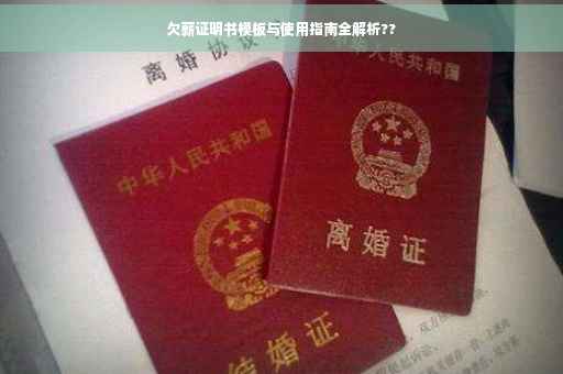 欠薪证明书模板与使用指南全解析??