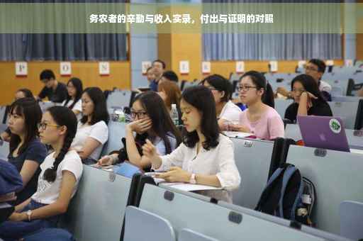 务农者的辛勤与收入实录，付出与证明的对照