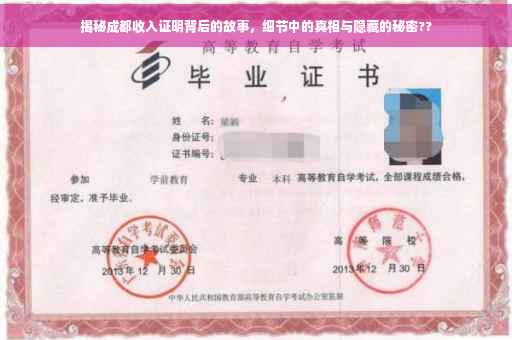 揭秘成都收入证明背后的故事，细节中的真相与隐藏的秘密??