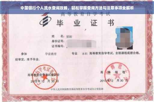中国银行个人流水查询攻略，轻松掌握查询方法与注意事项全解析