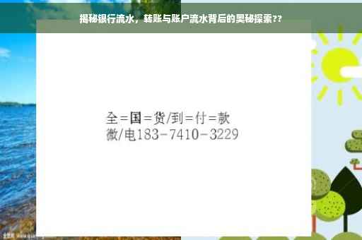 揭秘银行流水，转账与账户流水背后的奥秘探索??