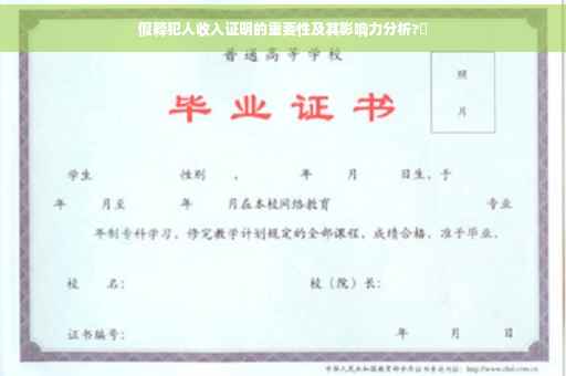 假释犯人收入证明的重要性及其影响力分析?✨