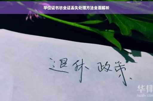 学位证书毕业证丢失处理方法全面解析