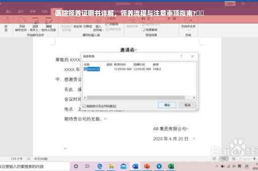 医院领养证明书详解，领养流程与注意事项指南?⚡️