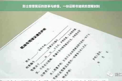 烈士荣誉背后的故事与感悟，一份证明书铸就的荣耀时刻