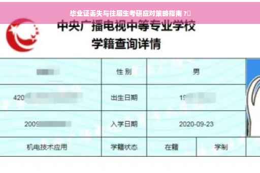 毕业证丢失与往届生考研应对策略指南 ?✨