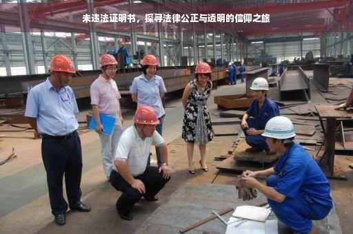 未违法证明书，探寻法律公正与透明的信仰之旅