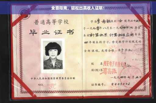 全面指南，轻松出具收入证明！
