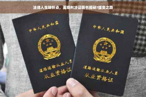 法律人生转折点，离婚判决证明书揭秘?蝶变之路