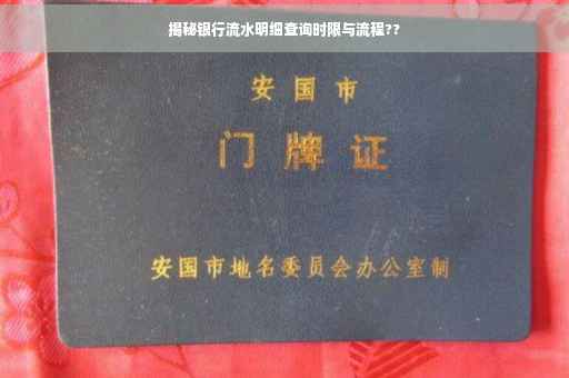 揭秘银行流水明细查询时限与流程??