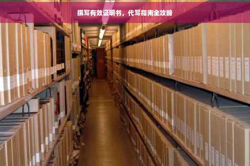 撰写有效证明书，代写指南全攻略