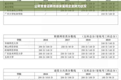 公司资金证明书详实呈现企业财力状况