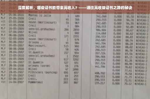 深度解析，哪些证书能带来高收入？——通往高收益证书之路的秘诀