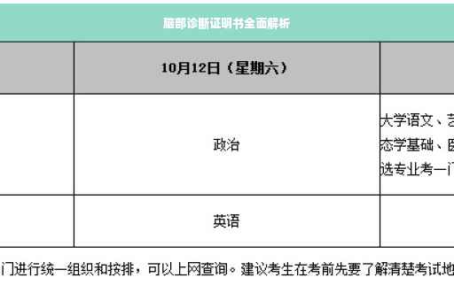 脑部诊断证明书全面解析