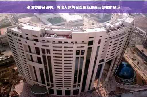 张鸿荣誉证明书，杰出人物的辉煌成就与崇高荣誉的见证