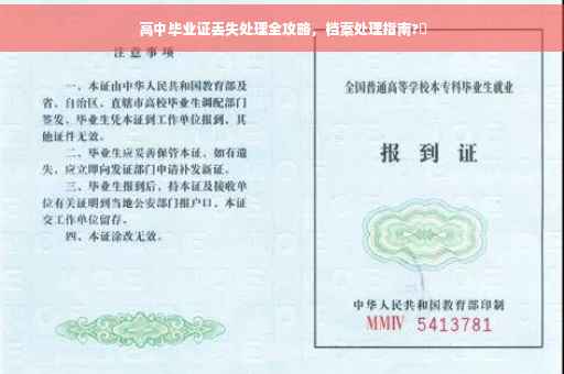 高中毕业证丢失处理全攻略，档案处理指南?✨