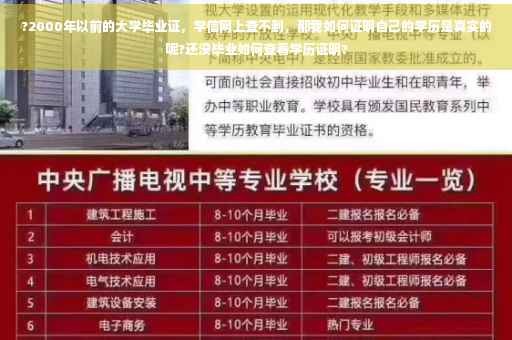 ?2000年以前的大学毕业证，学信网上查不到，那我如何证明自己的学历是真实的呢?还没毕业如何查看学历证明?