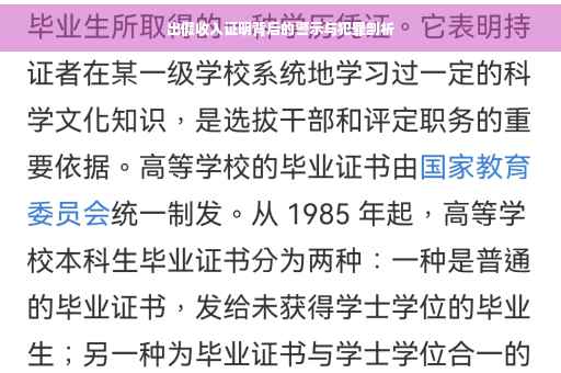 出假收入证明背后的警示与犯罪剖析