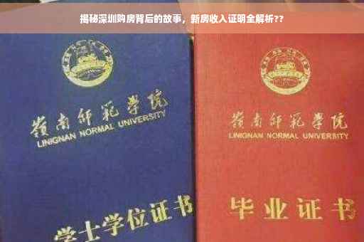 揭秘深圳购房背后的故事，新房收入证明全解析??