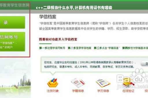 c++二级相当什么水平,计算机有用证书有哪些