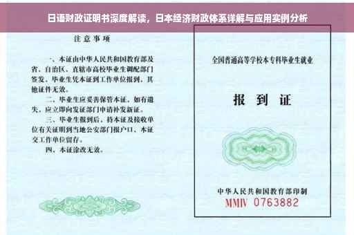 日语财政证明书深度解读，日本经济财政体系详解与应用实例分析
