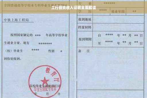 工行薪资收入证明全面解读