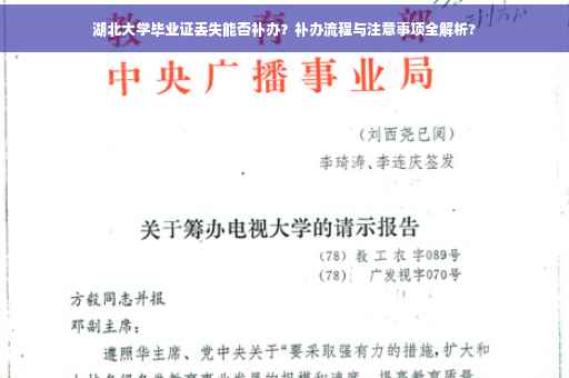 湖北大学毕业证丢失能否补办？补办流程与注意事项全解析?