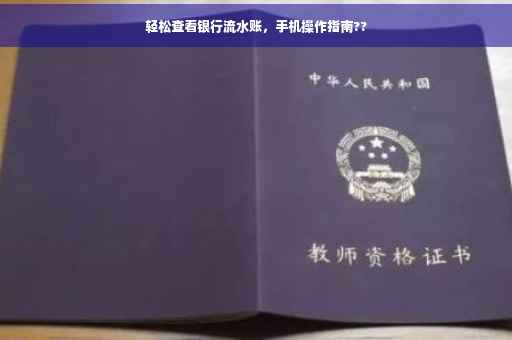 轻松查看银行流水账，手机操作指南??
