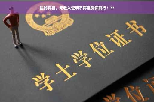 揭秘真相，无收入证明不再阻碍你前行！??