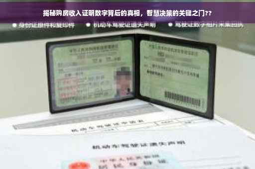 揭秘购房收入证明数字背后的真相，智慧决策的关键之门??