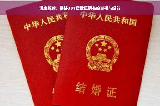 深度解读，揭秘301质量证明书的真相与细节