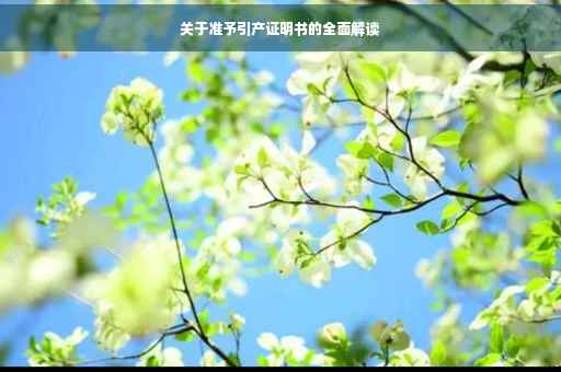 关于准予引产证明书的全面解读