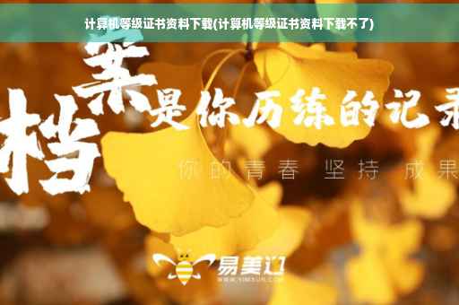 计算机等级证书资料下载(计算机等级证书资料下载不了)