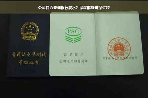 公司能否查询银行流水？深度解析与探讨??
