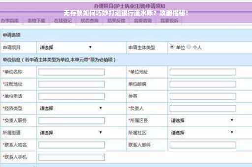 无存款如何巧妙打造银行流水账？攻略揭秘！