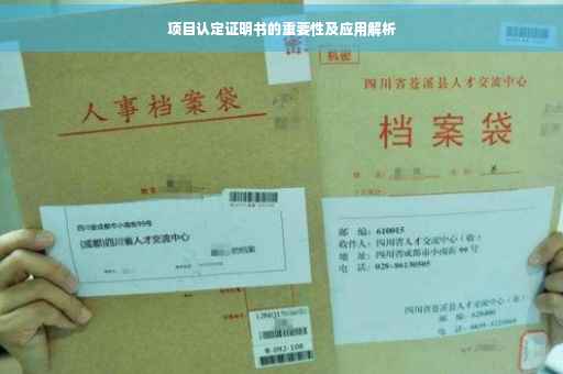 项目认定证明书的重要性及应用解析