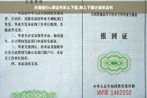 农商银行u盾证书怎么下载,网上下载计算机证书